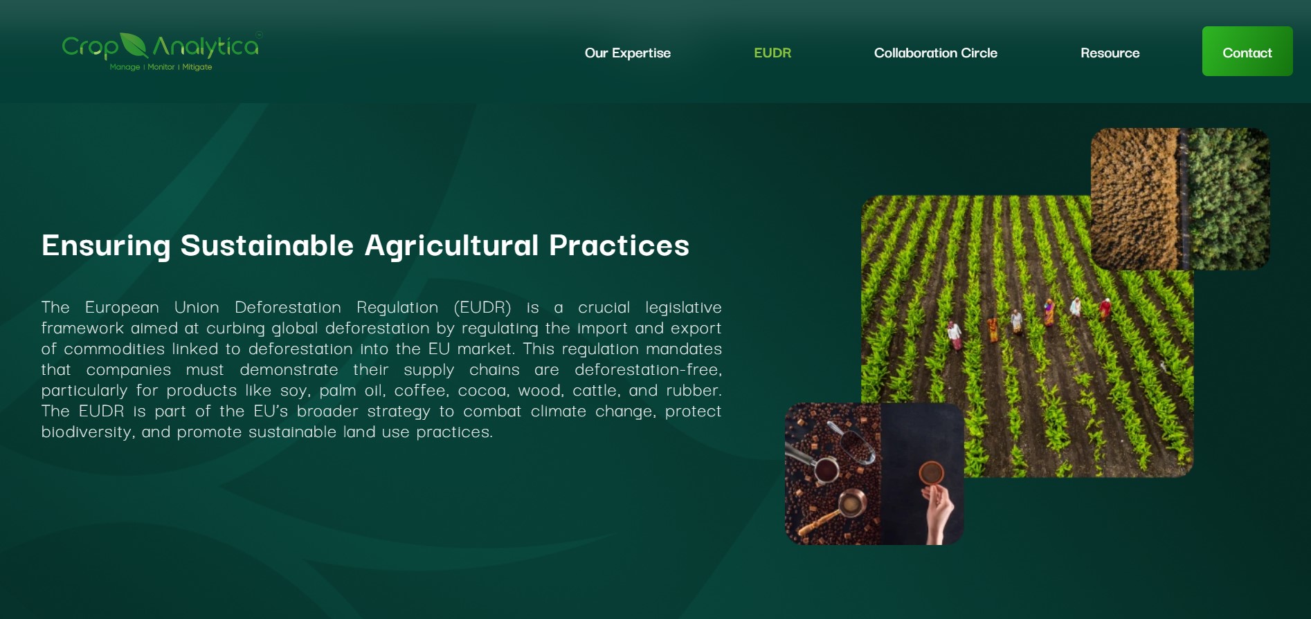 EUDR Compliance & Sustainable Agriculture | Crop Analytica